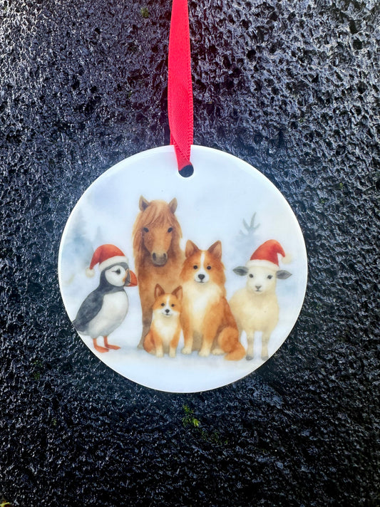 Animal friends - Christmas ornament