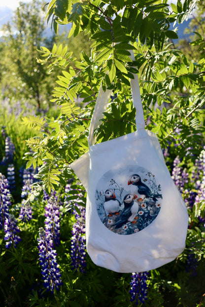 Canvas bag - Puffins