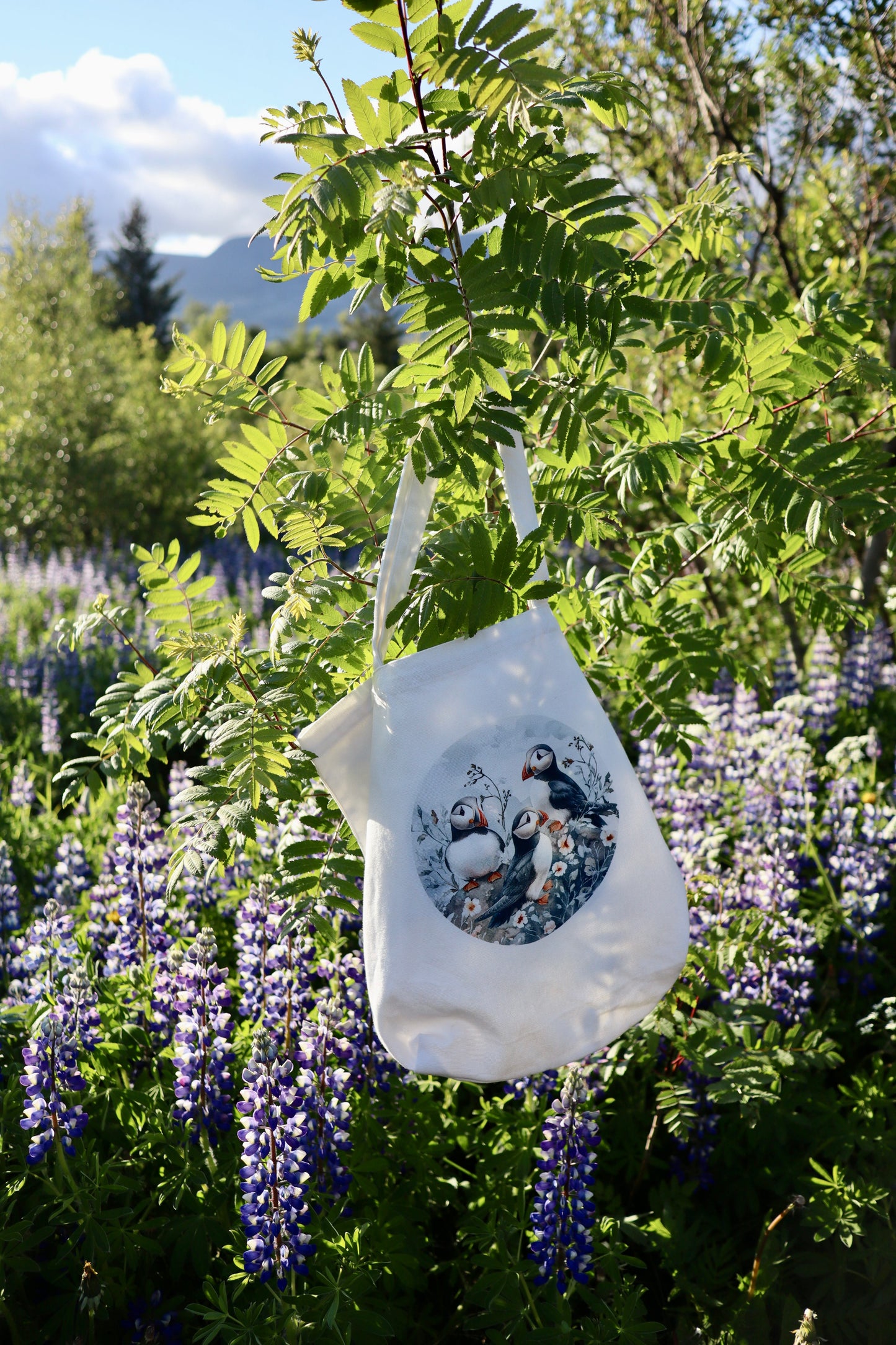 Canvas bag - Puffins