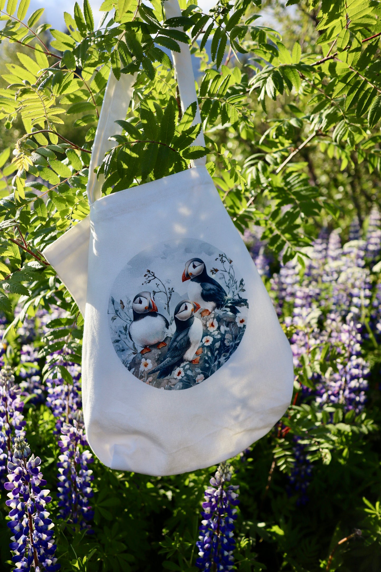 Canvas bag - Puffins